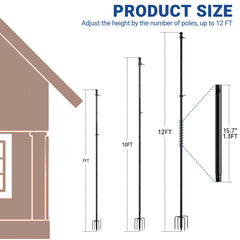 ZMTECH close-up of 5-prong base anchoring firmly for stronger hold