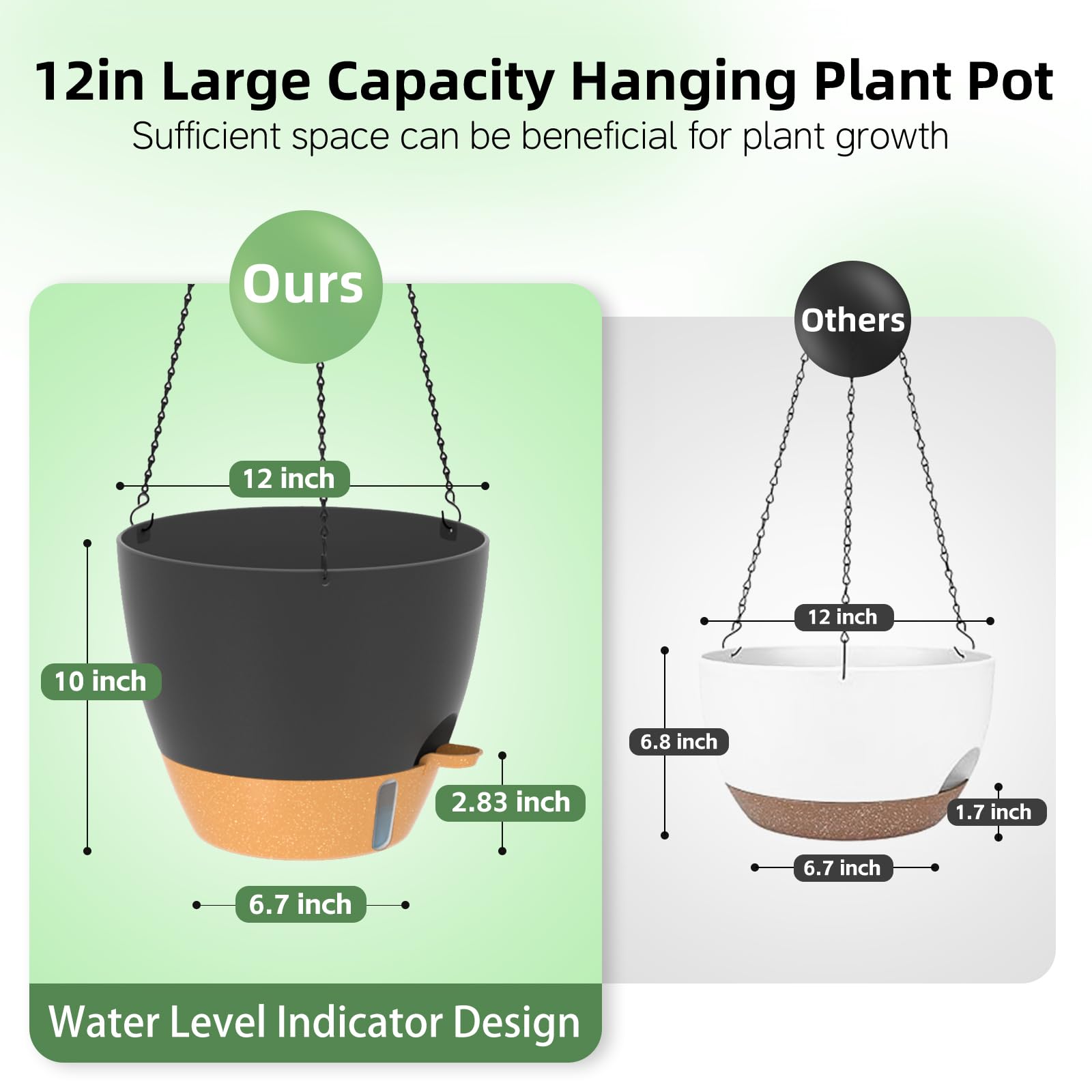 ZMTECH removable drainage tray detail prevents root rot and simplifies cleaning