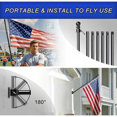 ZMTECH flag mounted on a porch demonstrating clear visibility and curb appeal