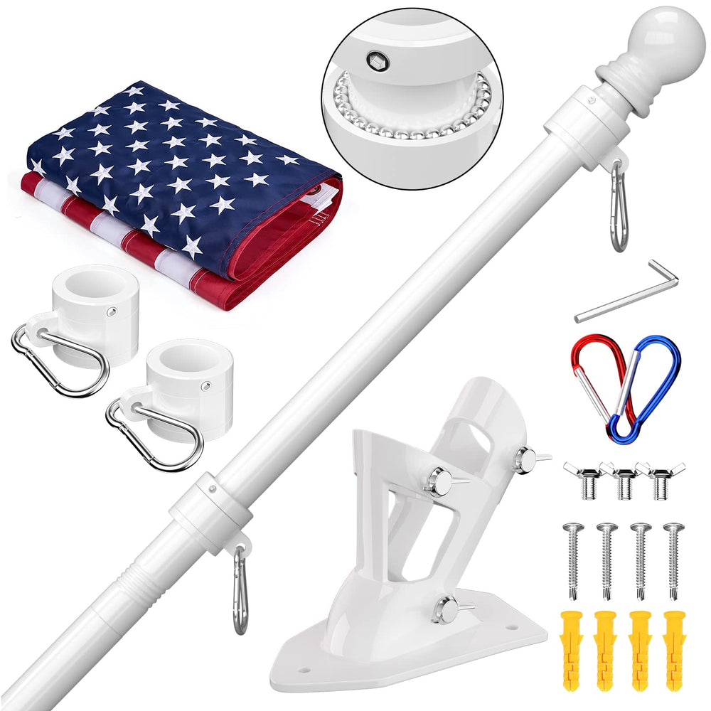 ZMTECH front packaging of flag pole kit showing complete components and convenience