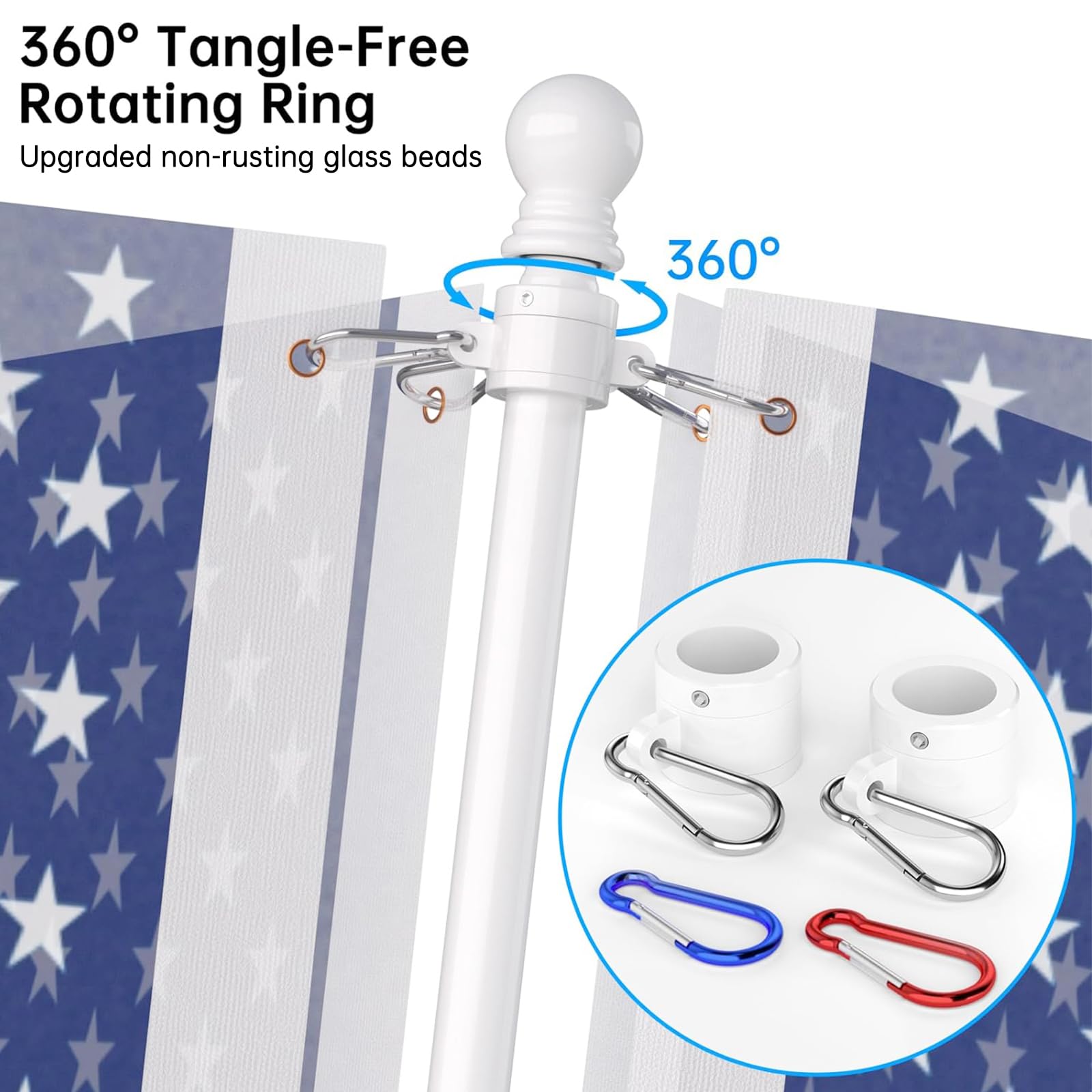 ZMTECH flag mounted on porch demonstrating clean presentation and weather resistance