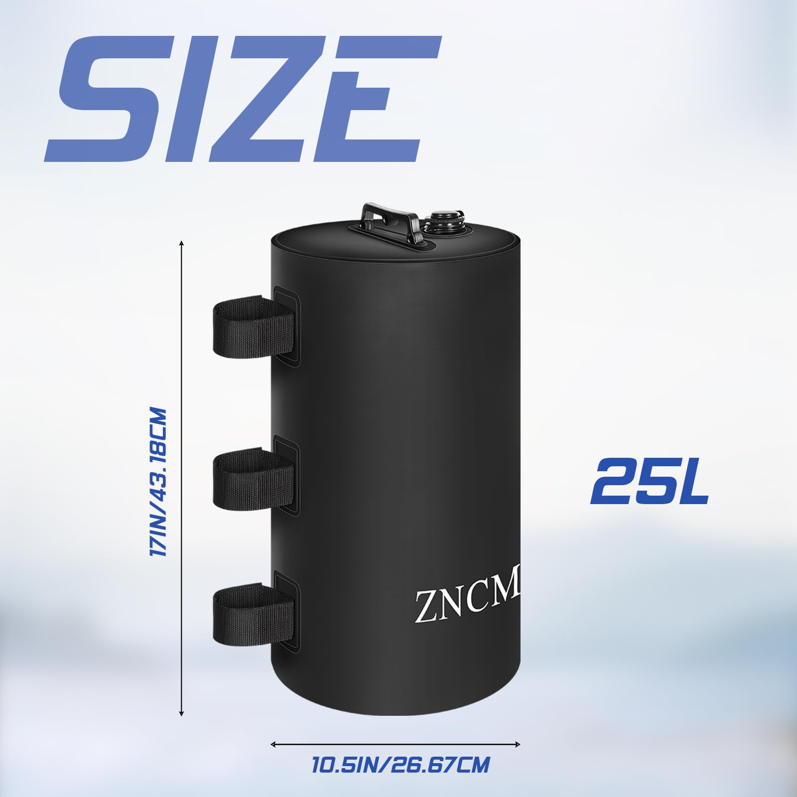 ZNCMRR under beach umbrella stabilizing canopy against wind