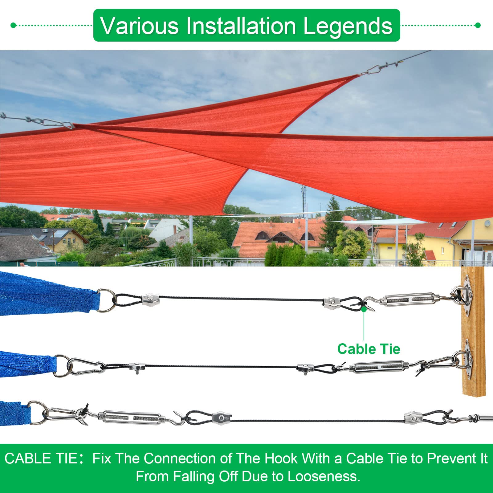 ZNELLY installed shade sail by pool illustrating secure anchoring and UV protection