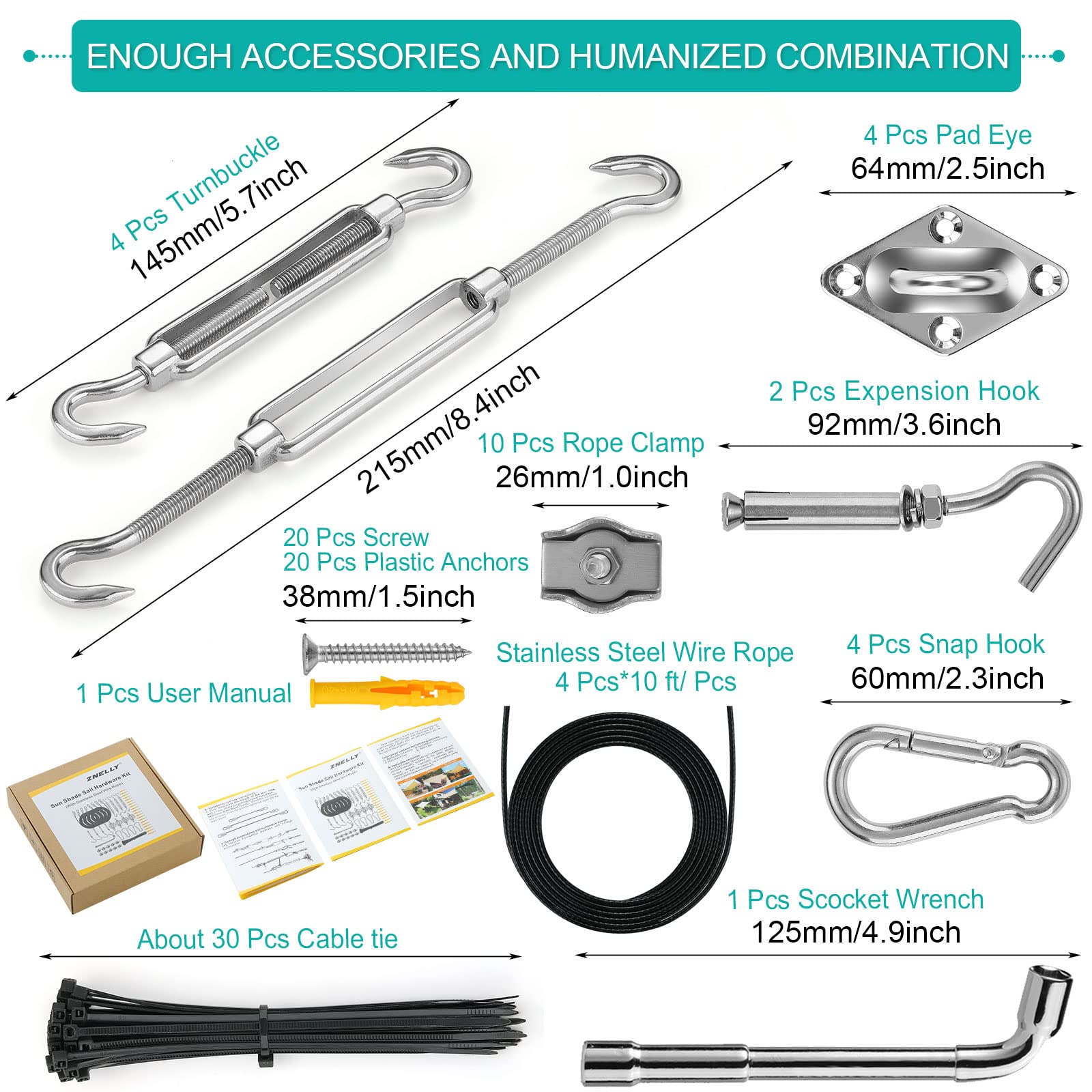 ZNELLY scale comparison with hand to show cable length and load capacity clarity