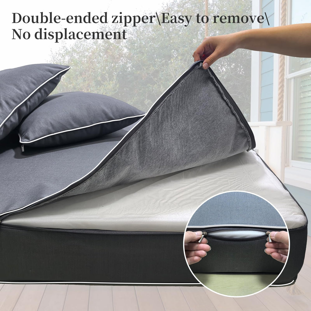 ZOALXZNT cover fitted on a 75x39x6 inch mattress demonstrating correct sizing