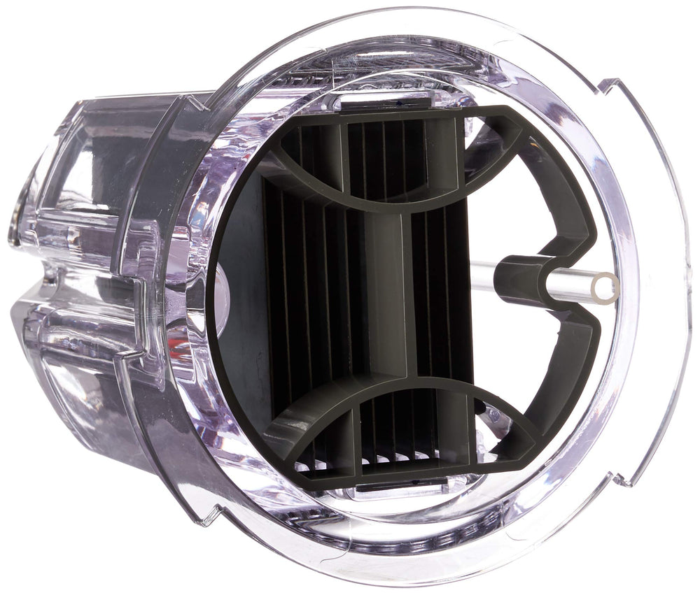 Zodiac electrode in hand for scale demonstrating compact size advantage
