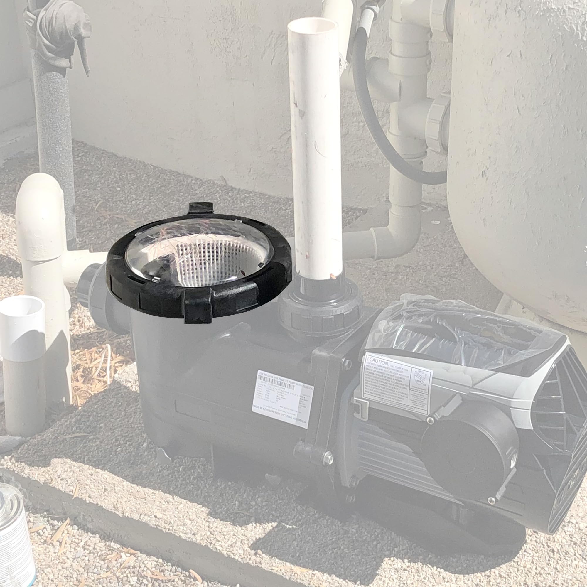 Zodiac lid installed on FHPM pump demonstrating correct fit benefit