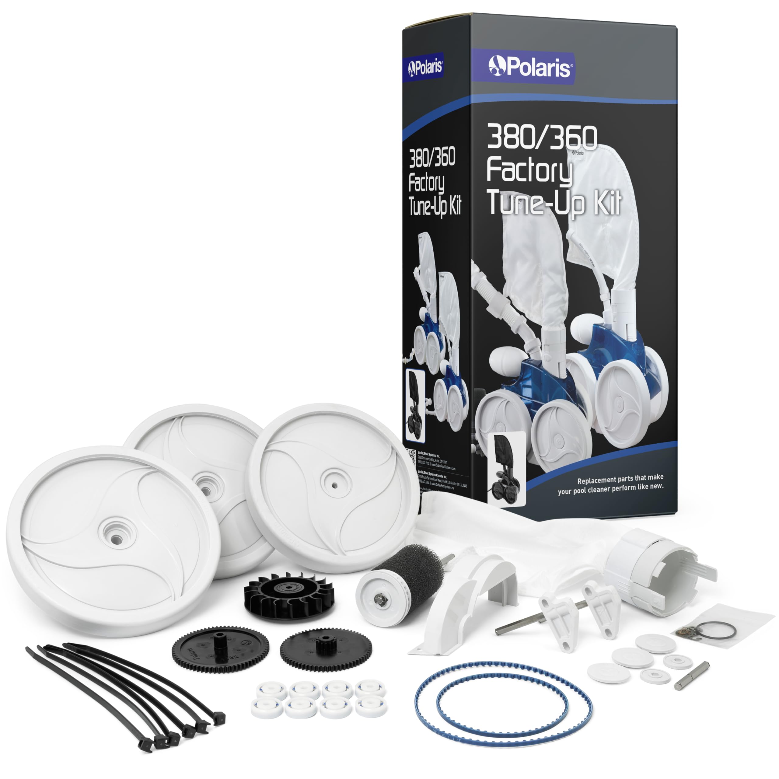 Zodiac Polaris tune-up kit front packaging showing full parts set and easy identification benefit