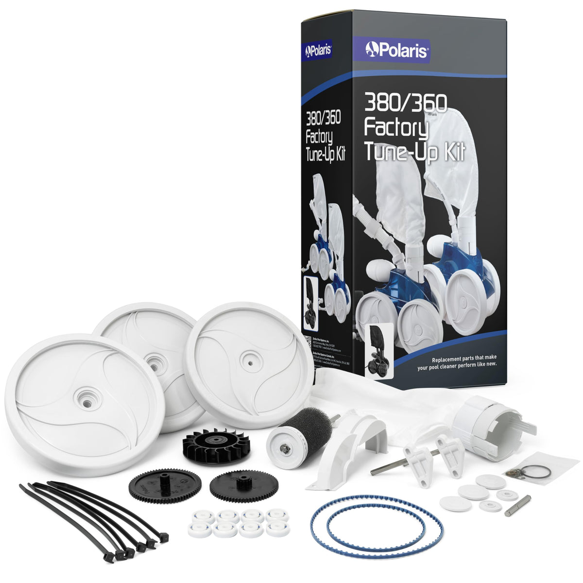 Zodiac Polaris tune-up kit front packaging showing full parts set and easy identification benefit
