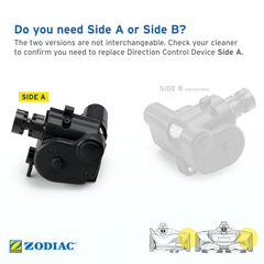 Zodiac R0524700 next to ruler for scale showing correct fit and easy replacement