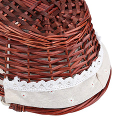 ZOENHOU basket filled with fruit displaying strong carrying capacity and rustic charm