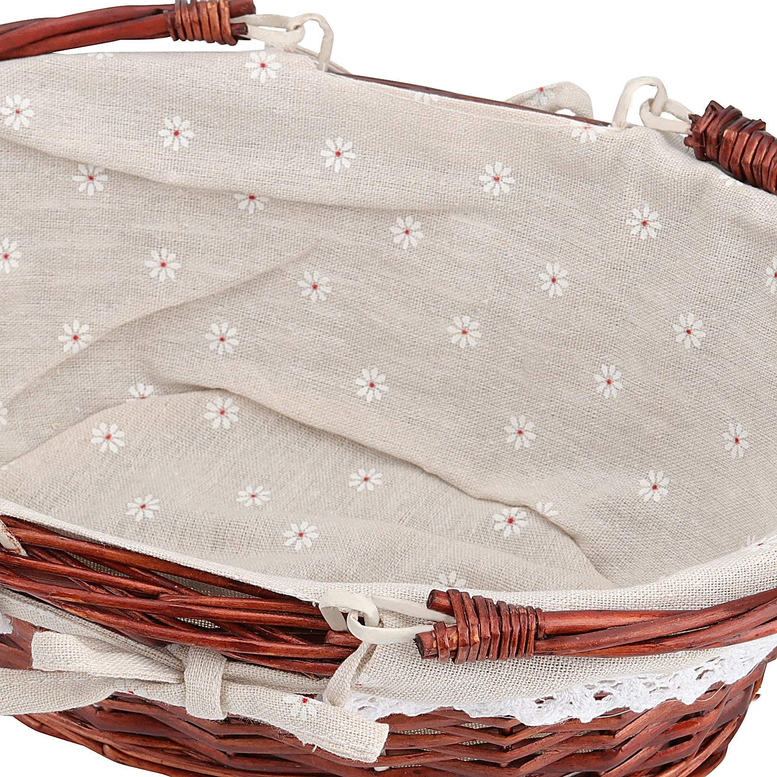 ZOENHOU linen liner detail with lace edge showing washable fabric and neat presentation