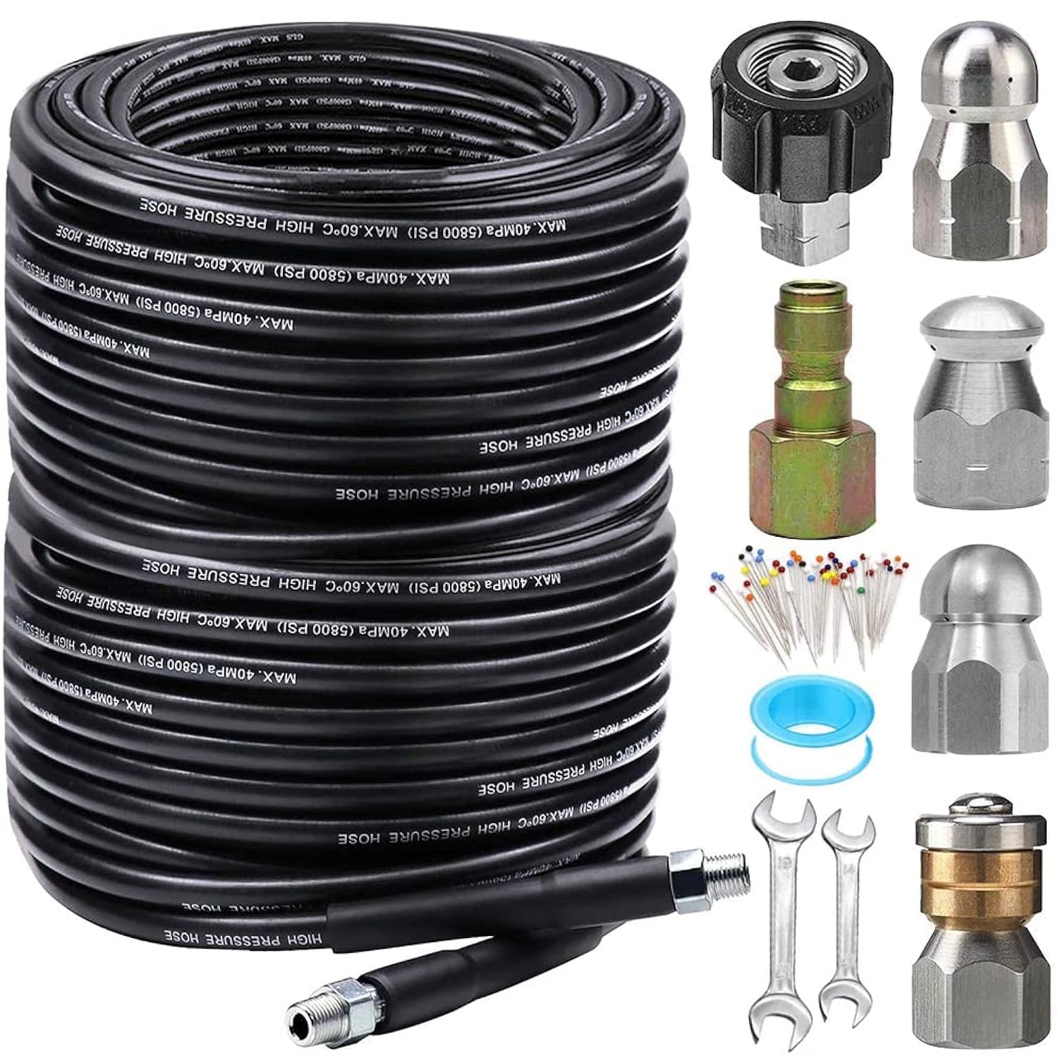 ZOFINE 200ft hose full length showing durable construction and reach