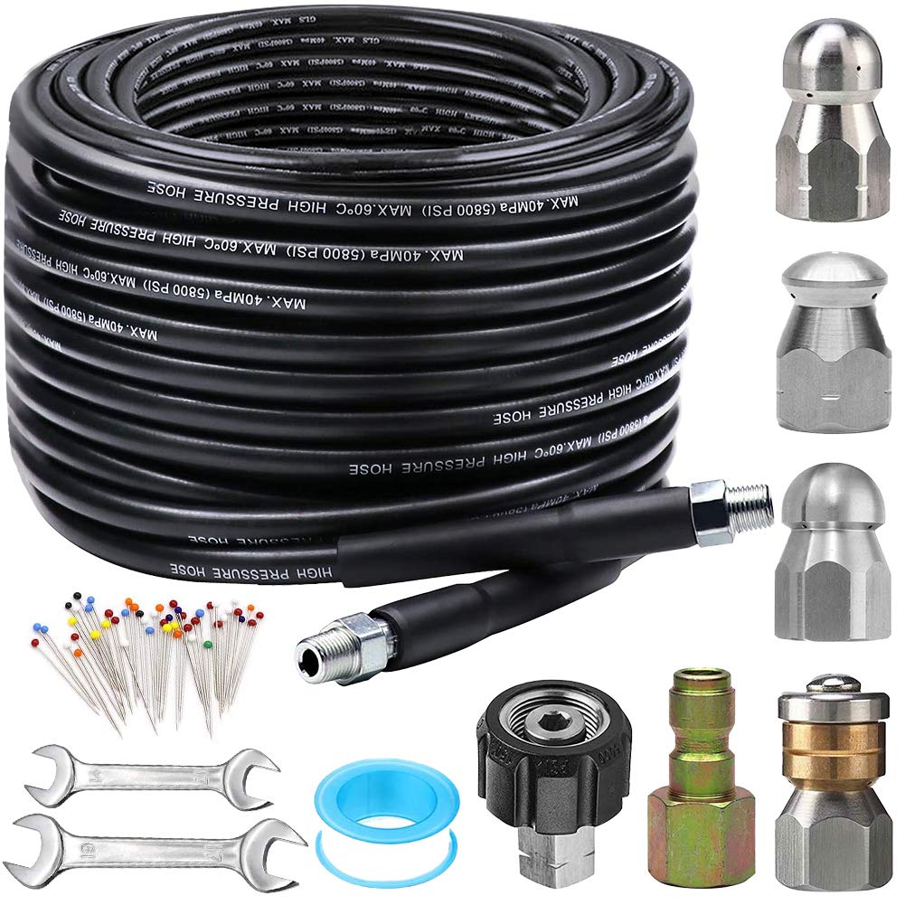 ZOFINE front package showing full sewer jetter kit and benefits