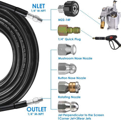 ZOFINE rotating sewer jet nozzle close-up demonstrating rotating rear jets