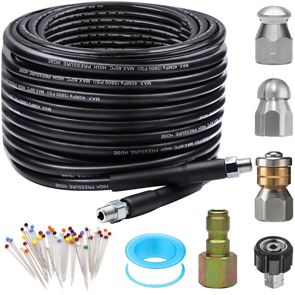 ZOFINE front packaging showing complete sewer jetter kit benefits