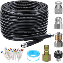ZOFINE front packaging showing complete sewer jetter kit benefits