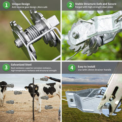 Zoiut galvanized steel close-up revealing rust-resistant finish for long outdoor life
