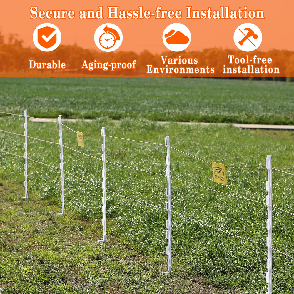 Zoiut visible height markings and clip spacing for adjustable fence levels