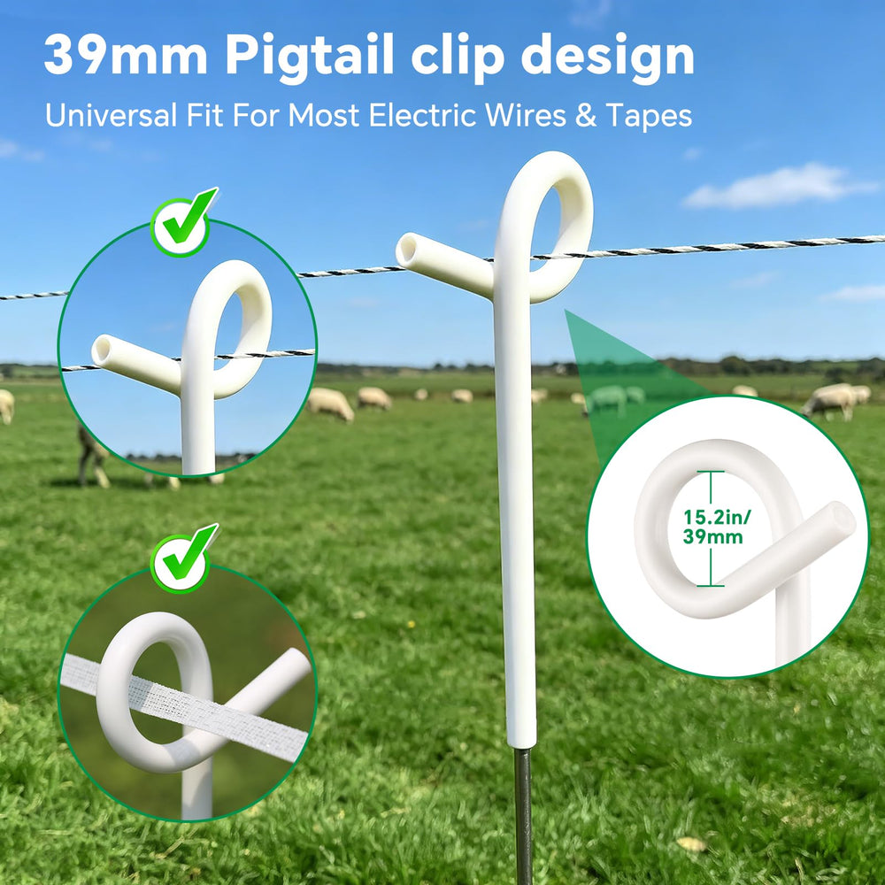 Zoiut stake driven into soil for stable fencing