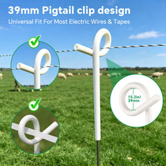 Zoiut stake driven into soil for stable fencing