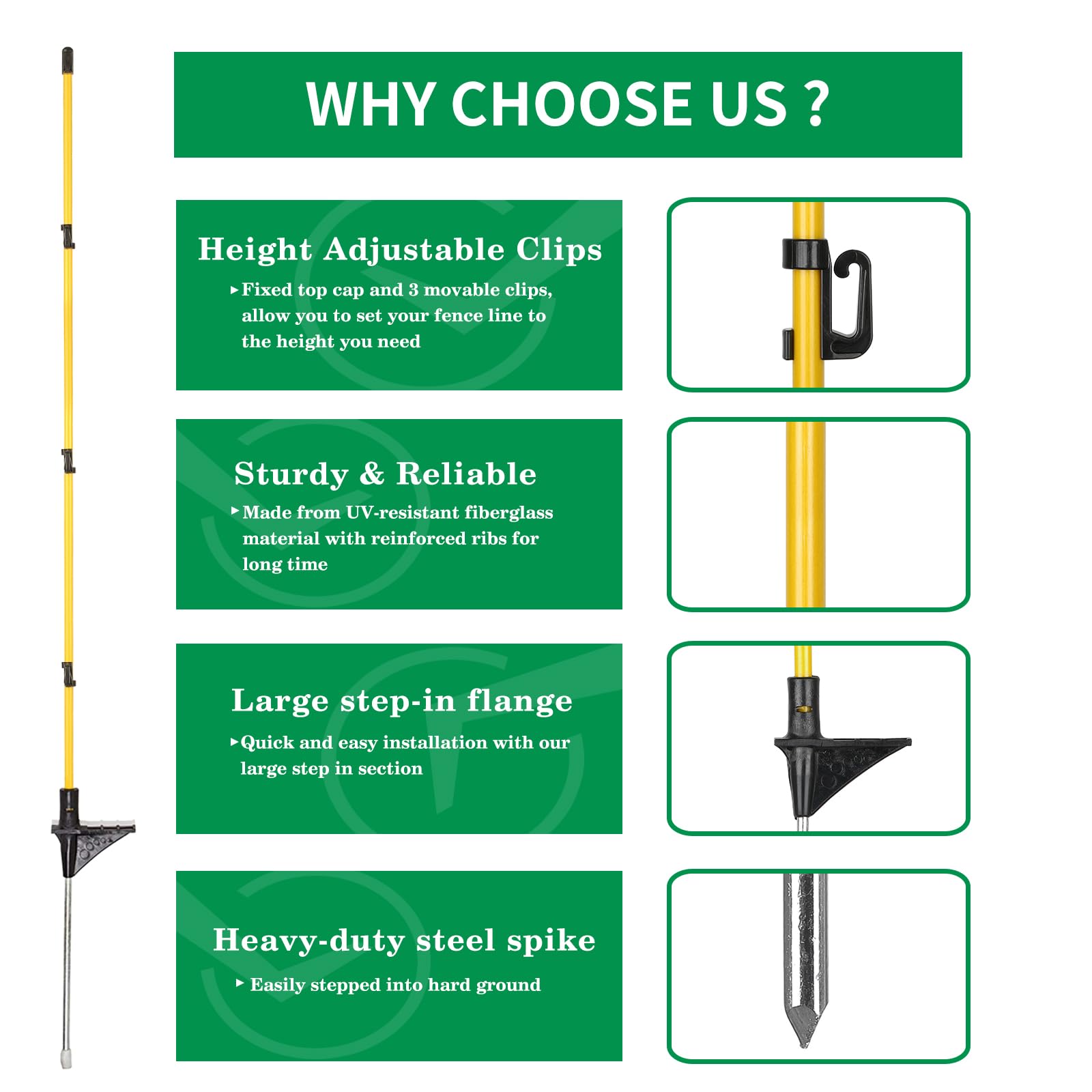 Zoiut adjustable top cap and clips detail enabling height customization