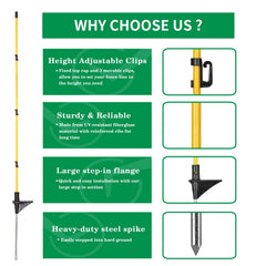 Zoiut adjustable top cap and clips detail enabling height customization