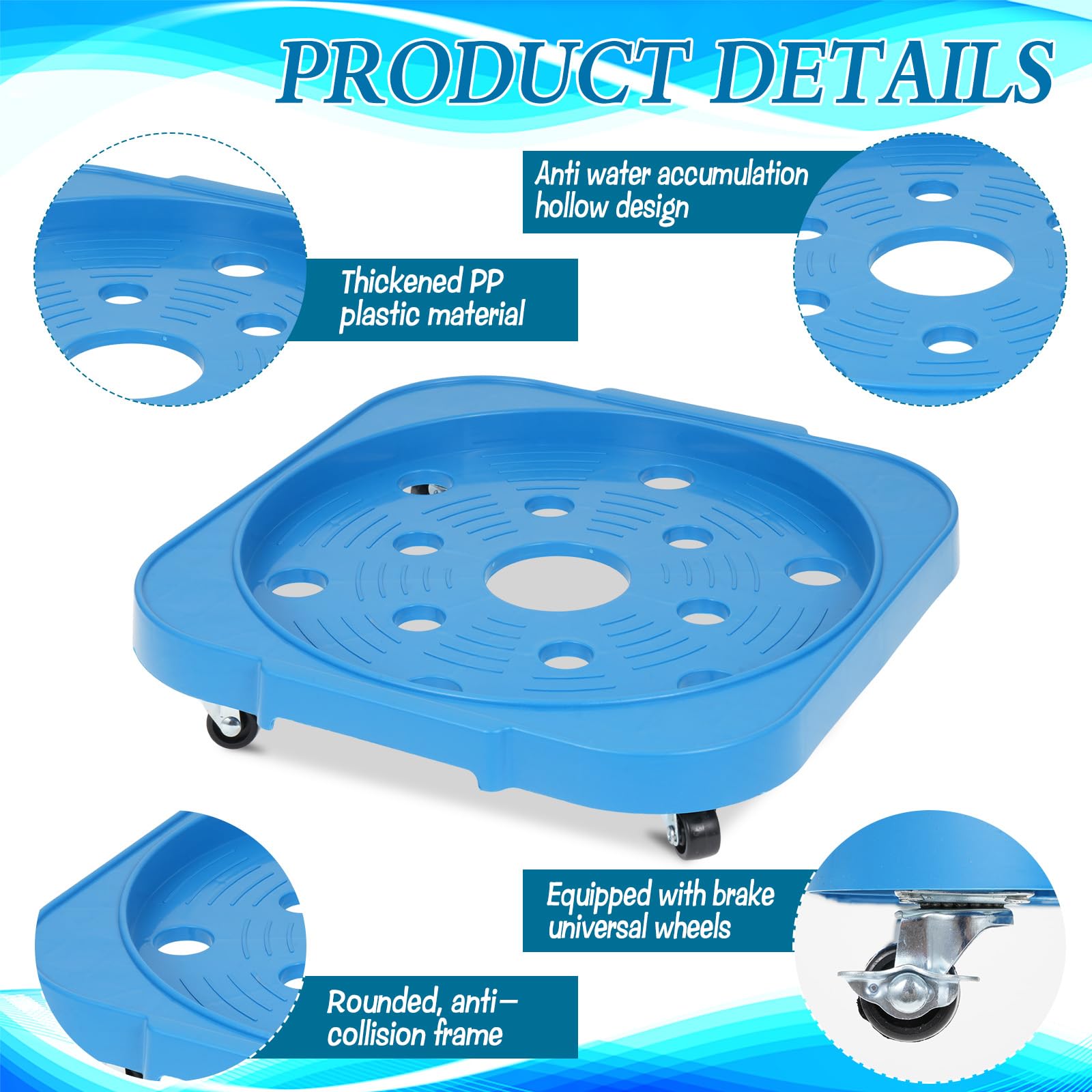 Zoketriton top-down view of a 5-gallon jug on the dolly illustrating secure fit