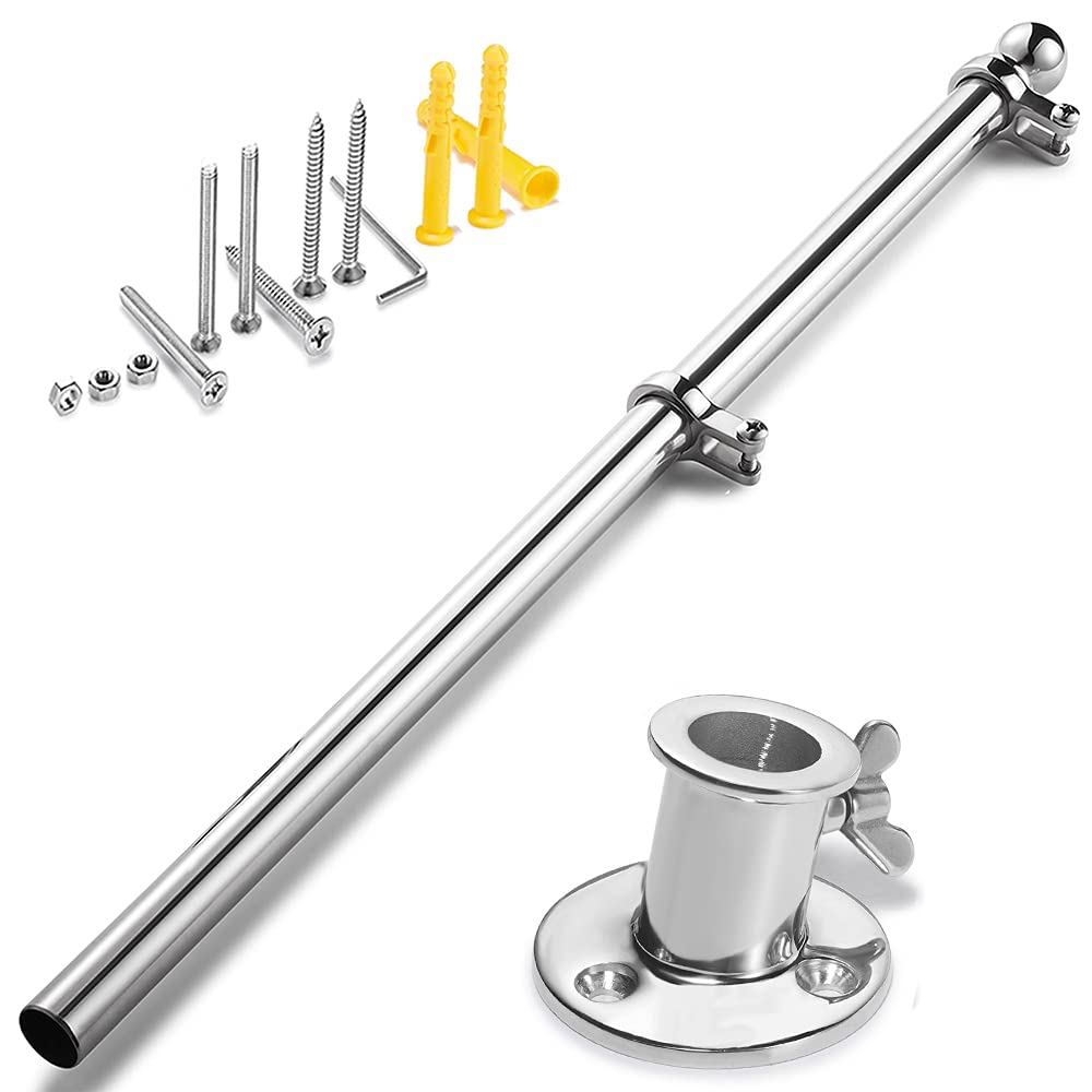 ZOMCHAIN front view of 30in pole showing polished finish and sleek profile