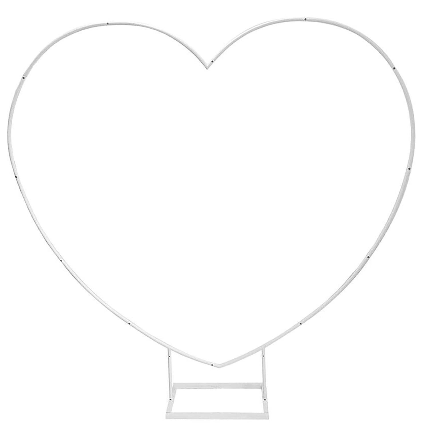 ZOMPAKER heart arch front view showing elegant backdrop and event appeal