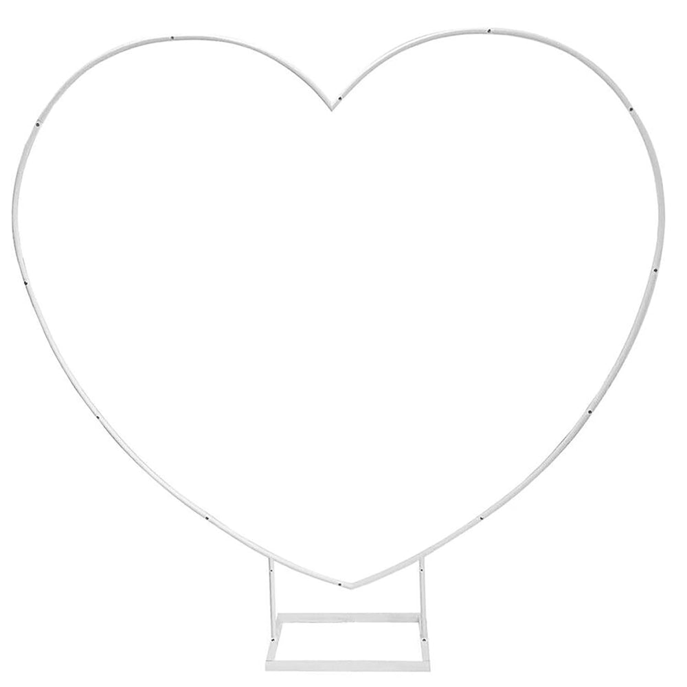 ZOMPAKER heart arch front view showing elegant backdrop and event appeal
