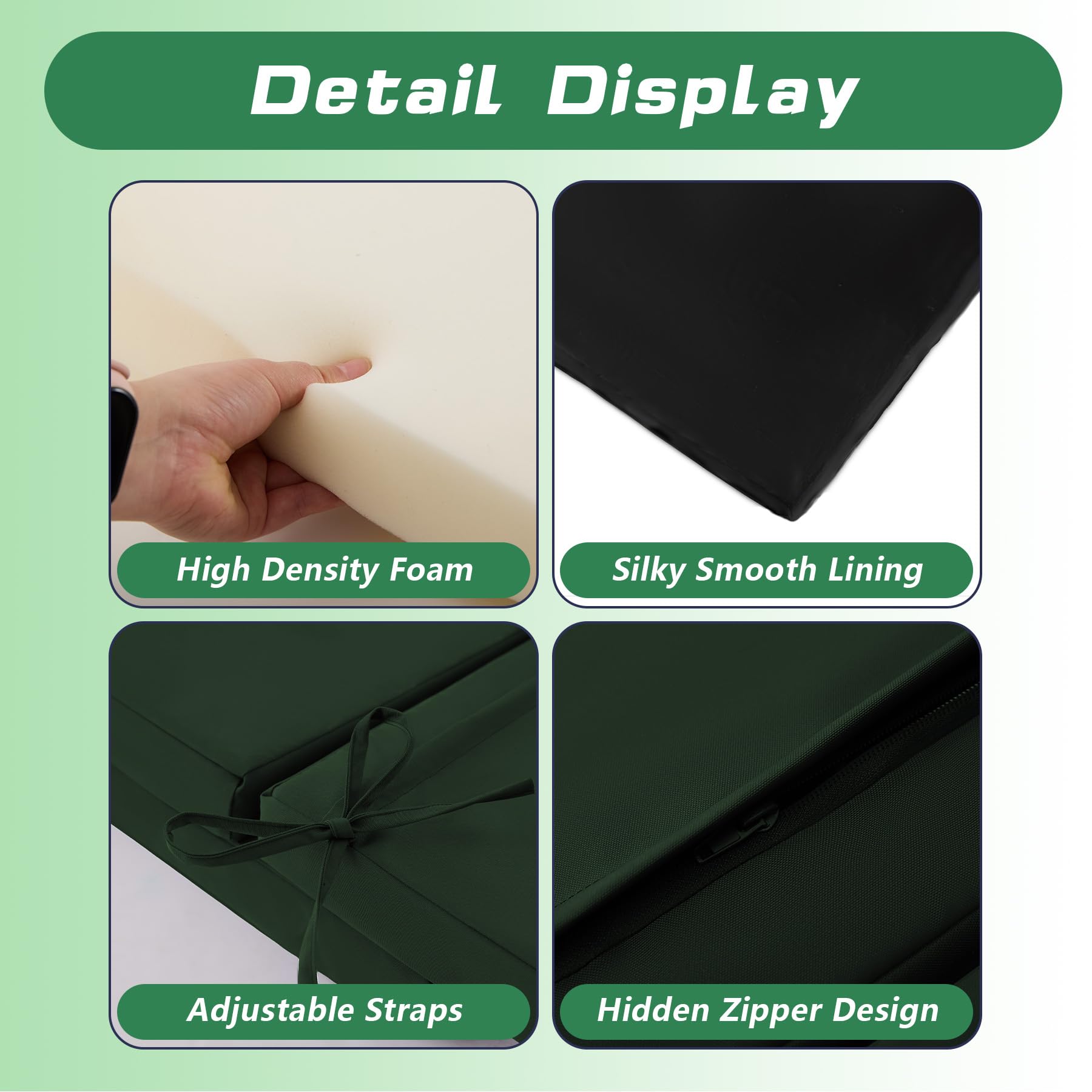 Zonamat adjustable straps closeup demonstrating secure locking to prevent slipping