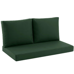 Zonamat front view of loveseat cushions showing full set and tidy fit