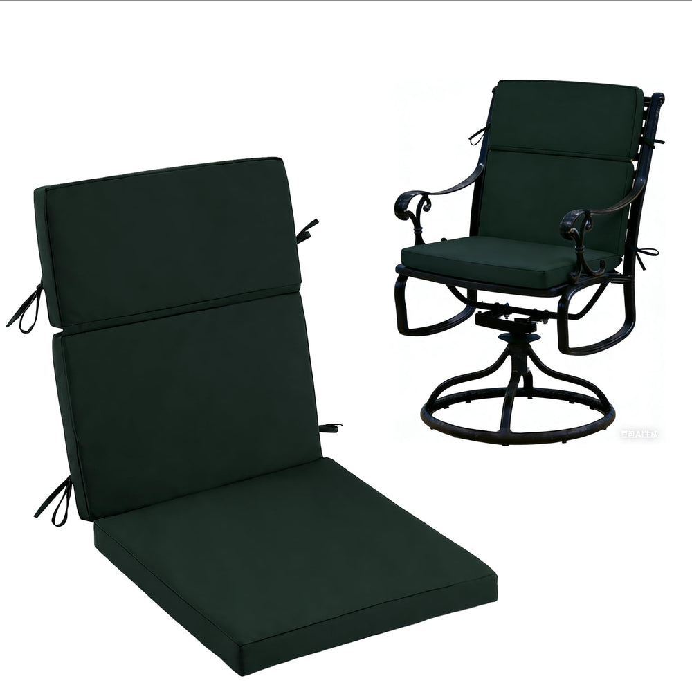 Zonamat front view of forest green high-back cushion showing tailored fit and appeal