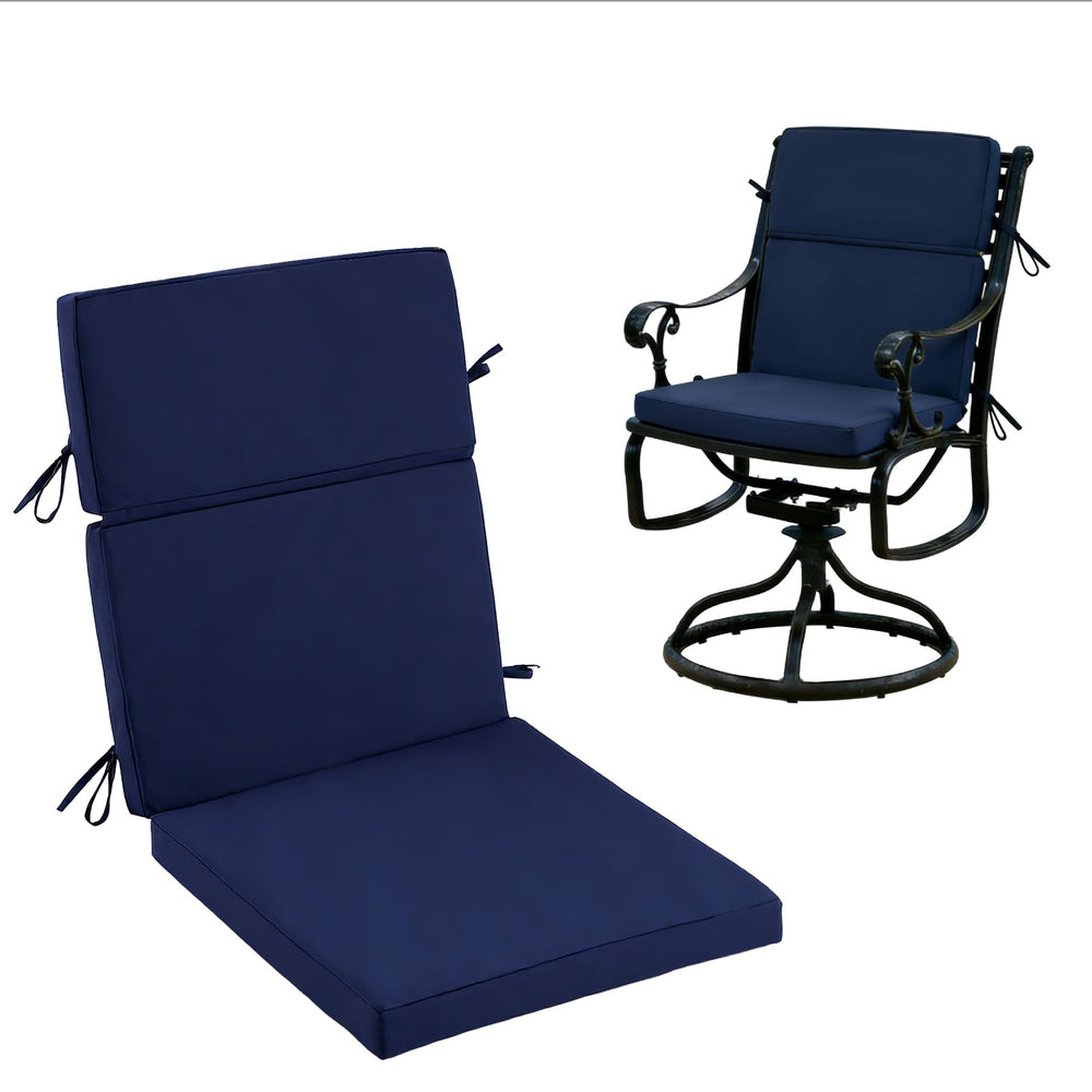 Zonamat front view of navy high back cushion showing full fit and comfort