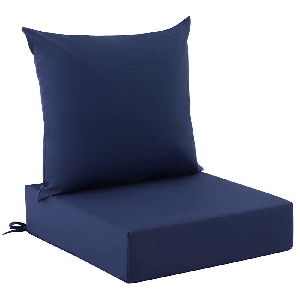 Zonamat front view of deep-seat patio cushion set showing neat fit and comfort