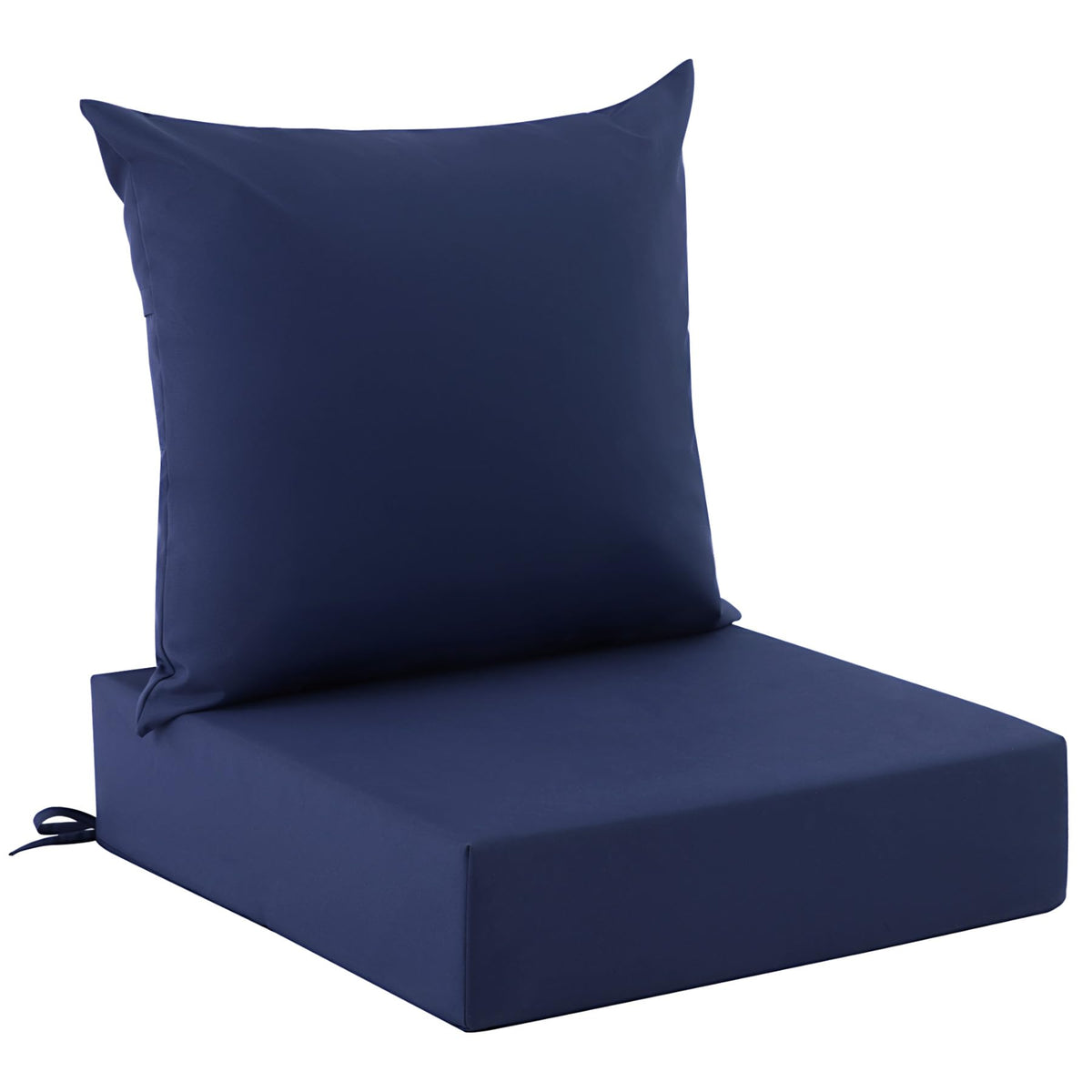 Zonamat front view of deep-seat patio cushion set showing neat fit and comfort