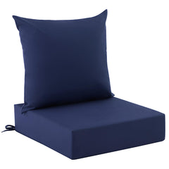 Zonamat front view of deep-seat patio cushion set showing neat fit and comfort