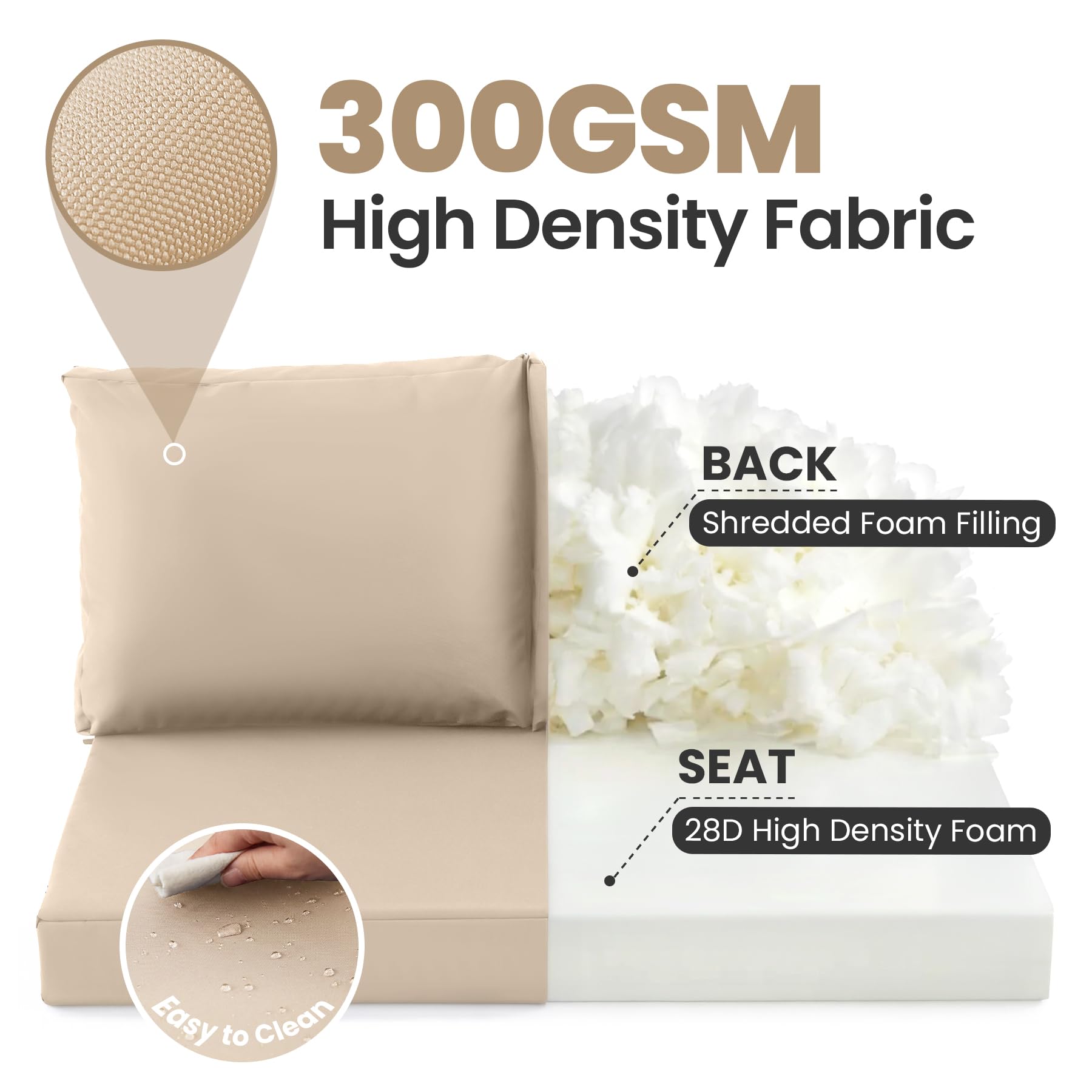 Zonamat side profile highlighting 4-inch seat thickness for lasting support
