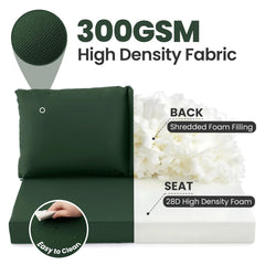 Zonamat side profile showing 4-inch deep seat cushion for supportive comfort