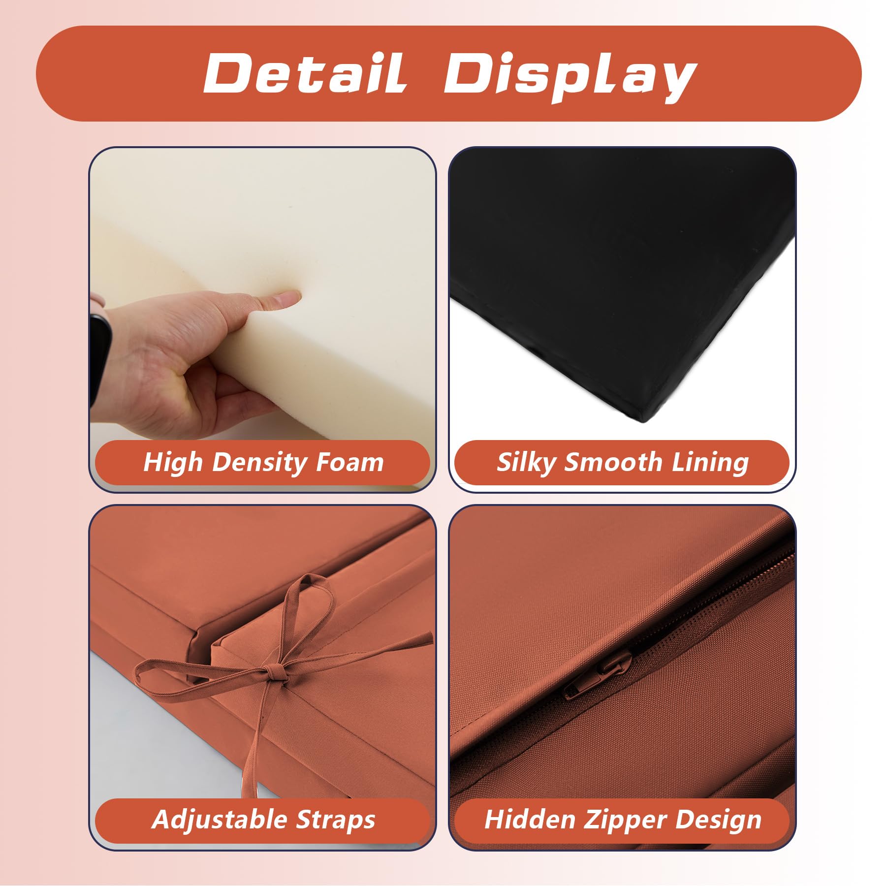 Zonamat metal zipper open to show removable cover for easy washing benefit