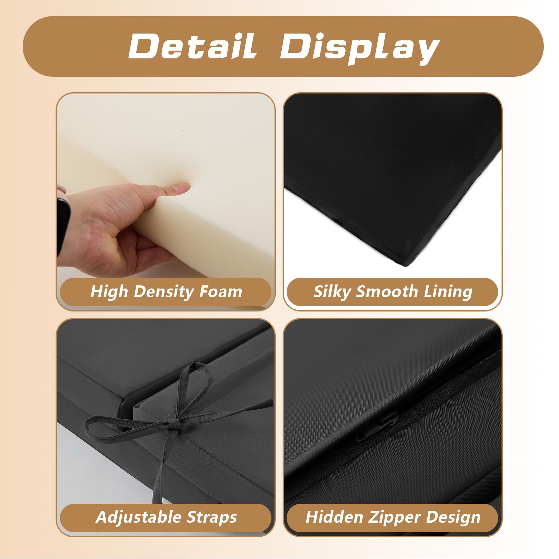 Zonamat metal zipper open to show removable, machine-washable cover
