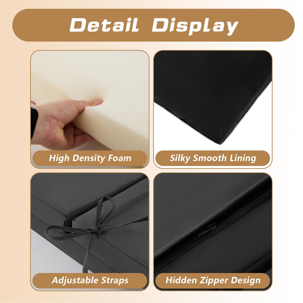 Zonamat metal zipper open to show removable, machine-washable cover