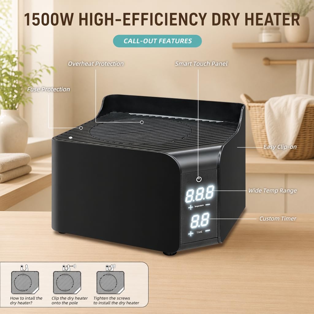 ZONEMEL heater folded for storage showing portability and easy transport benefit