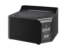 ZONEMEL heater front view showing compact design and quick setup benefit