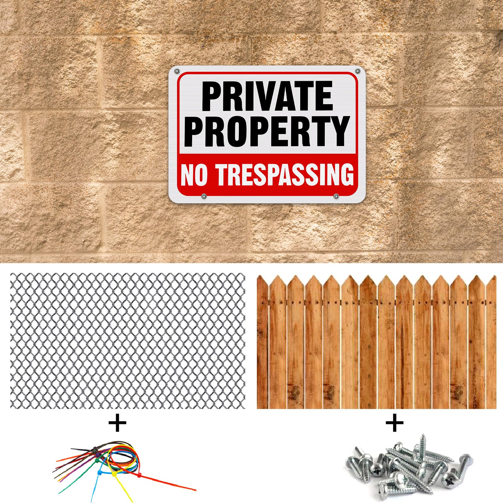 Zonon sign edge showing pre-drilled hole for secure screw mounting and longevity