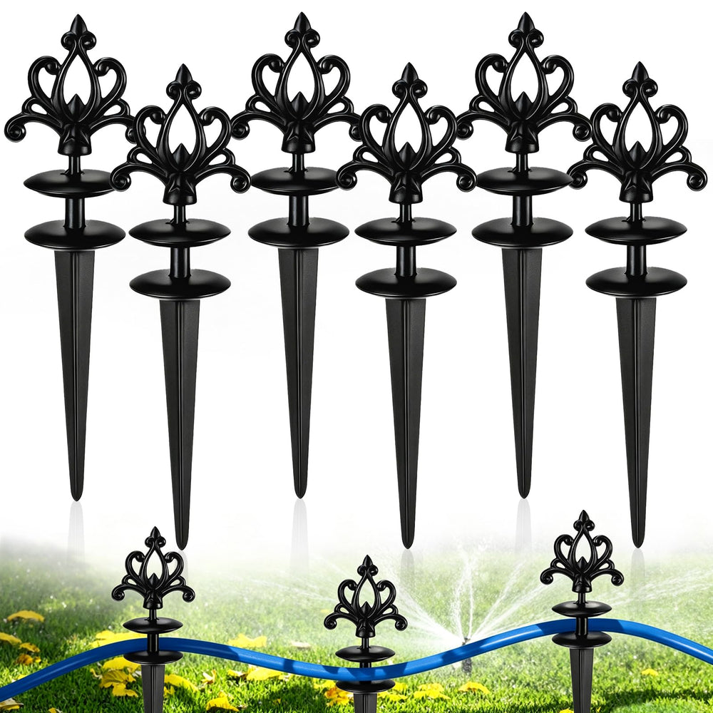 Zonon front pack showing six black cast iron hose guides and elegant design protecting plants