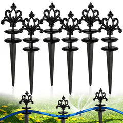 Zonon front pack showing six black cast iron hose guides and elegant design protecting plants