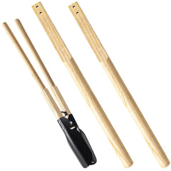 Zonon front view showing two 48" wooden replacement handles, durable and ready