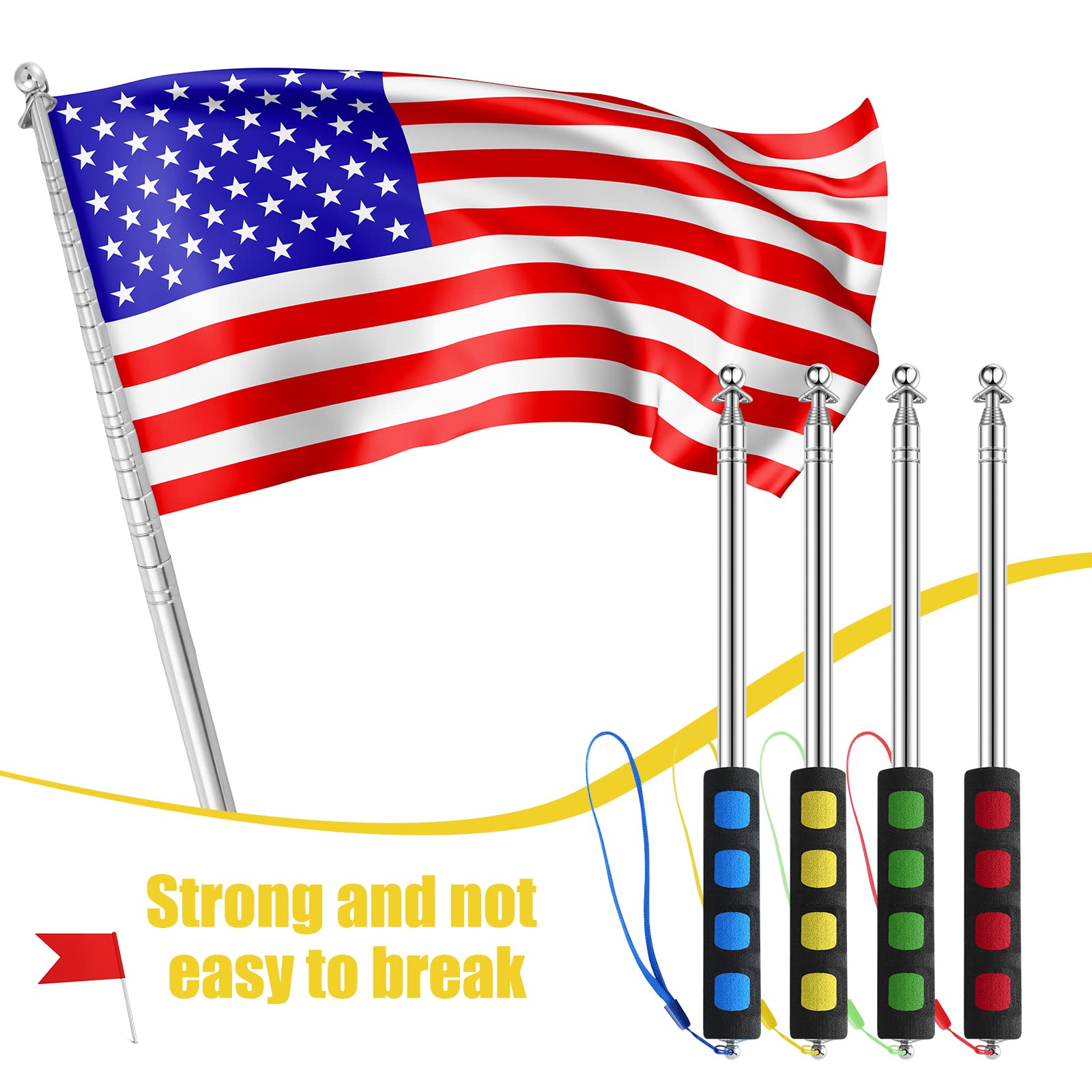 Zonon pole held in hand showing compact retracted portability